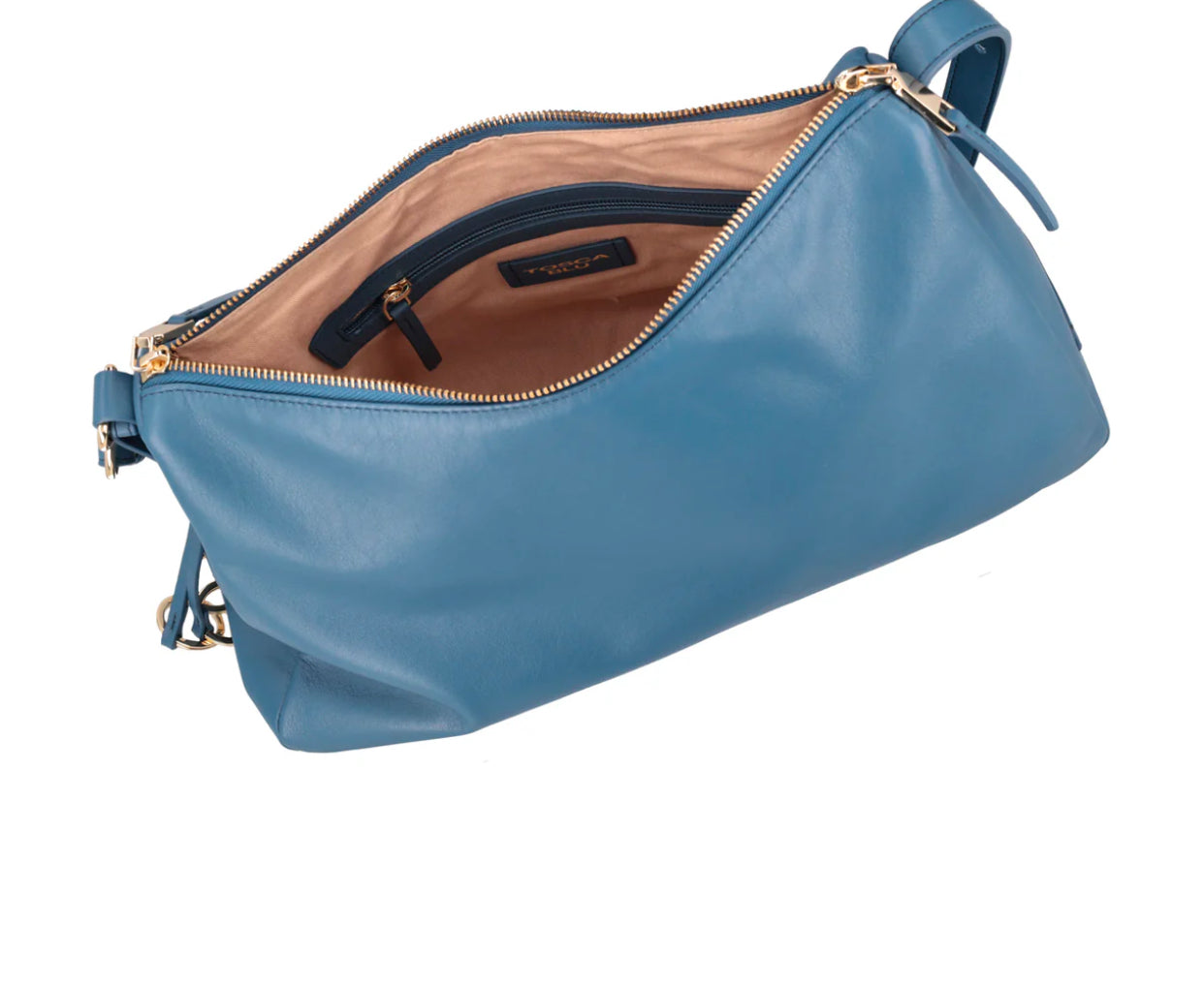 Borsa a spalla in pelle Susan colore blu Tosca Blu
