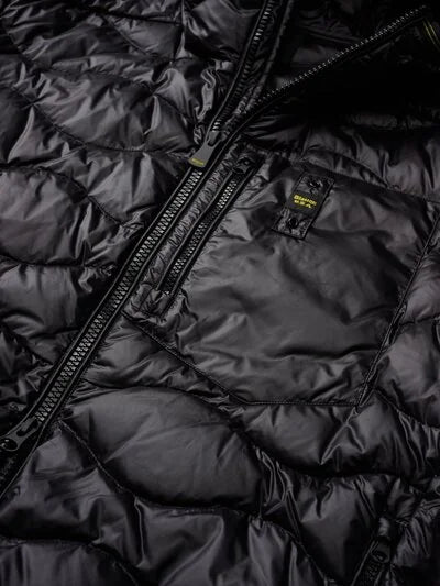 Piumino con cappuccio e taschina Wave Blauer