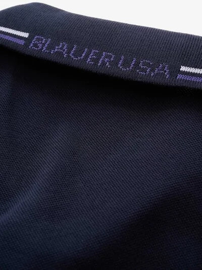 Polo doppia riga Agassiz Blauer