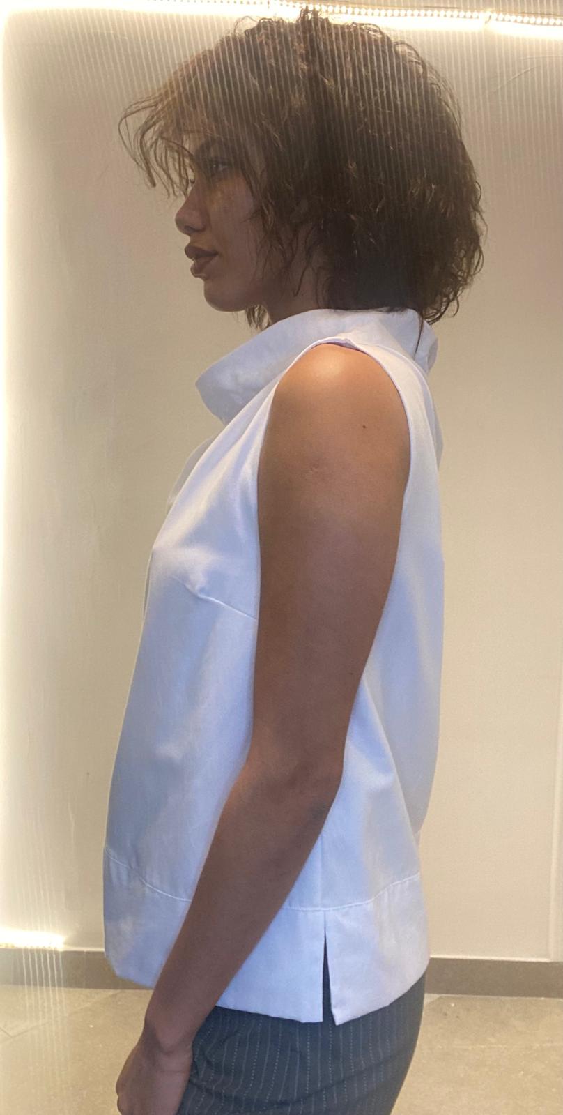 blusa smanicata in oxford Karma