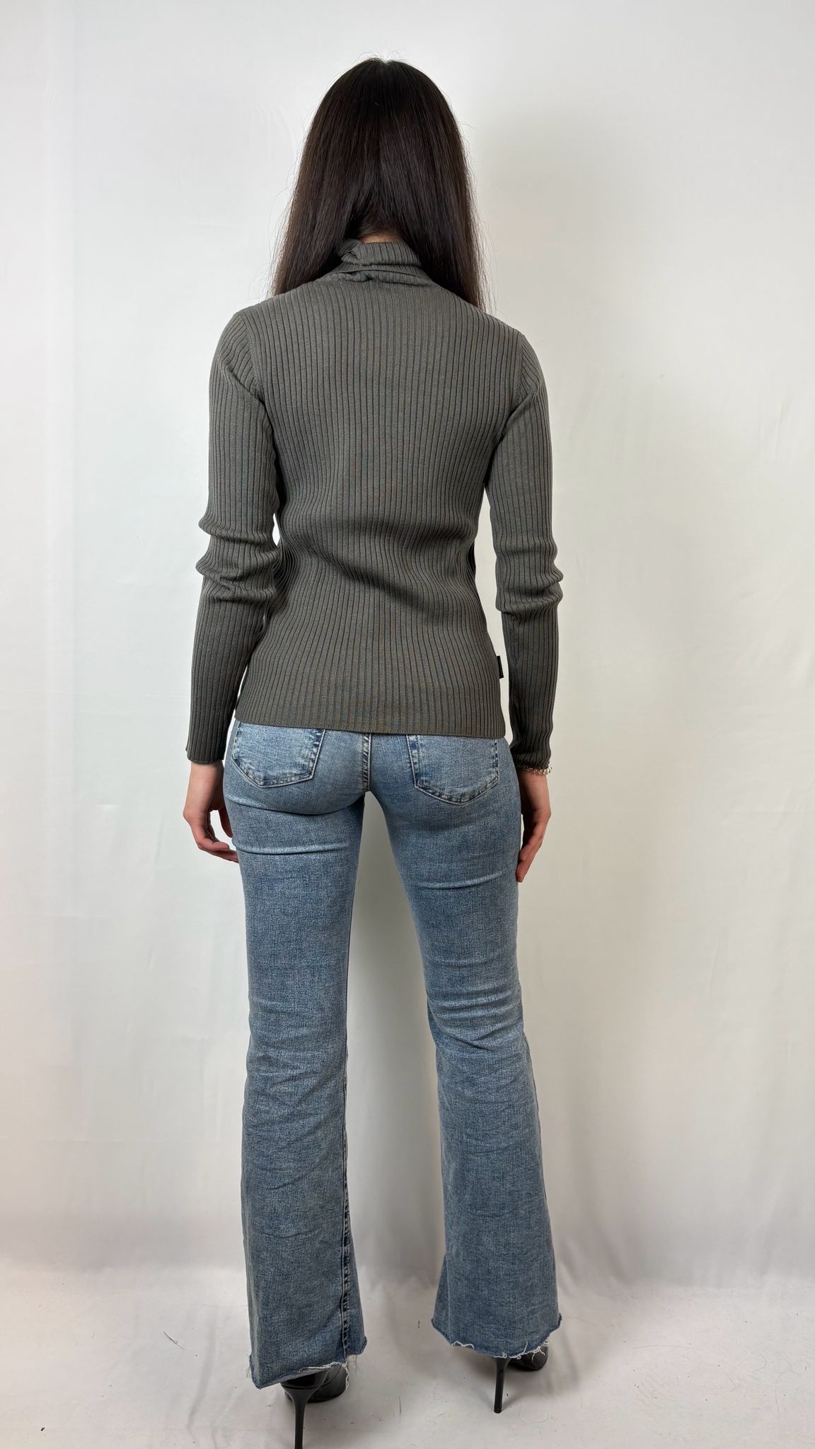 Maglia costina collo alto Livermore Blauer