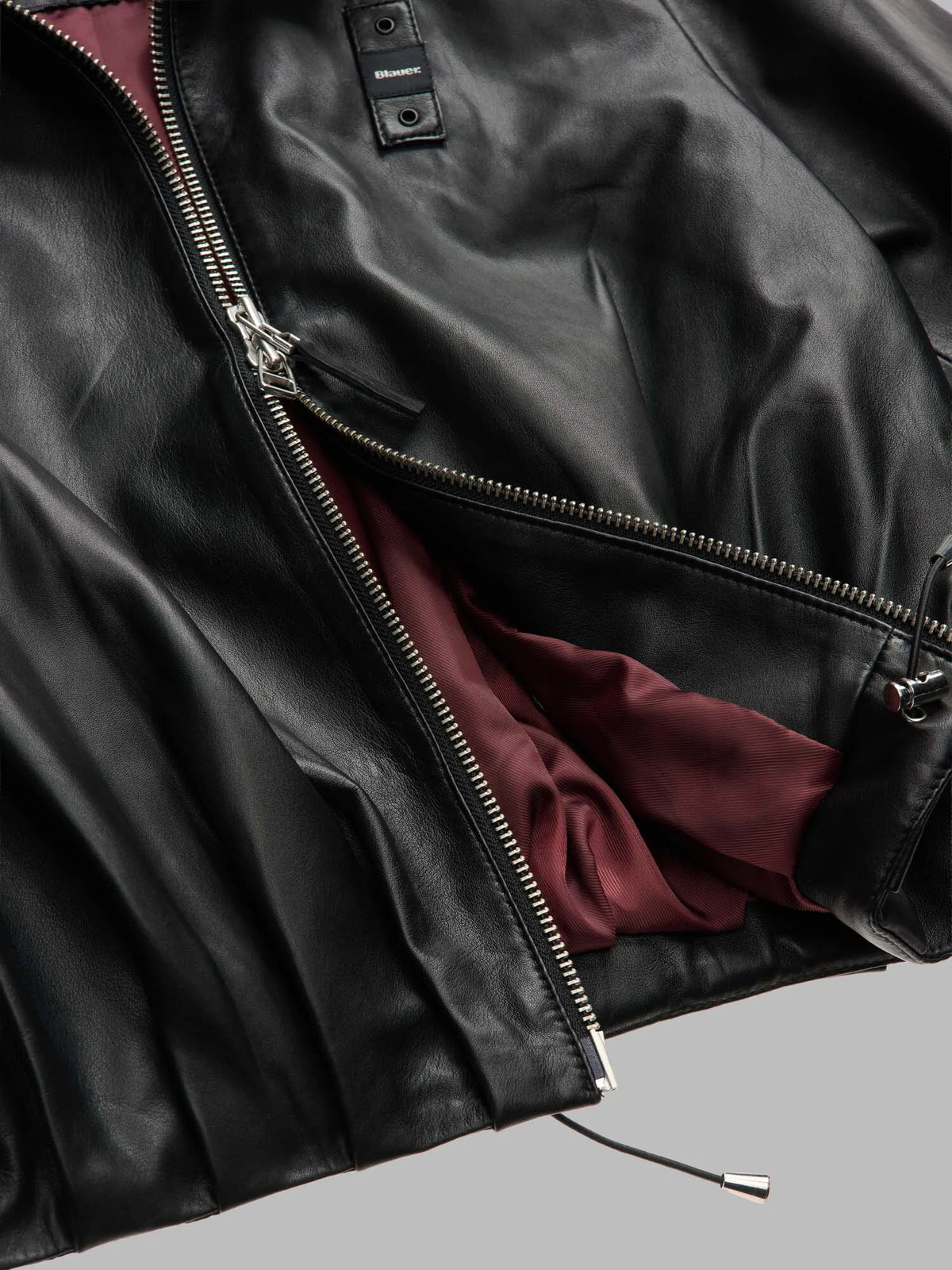 Giacca in pelle con pence Blauer