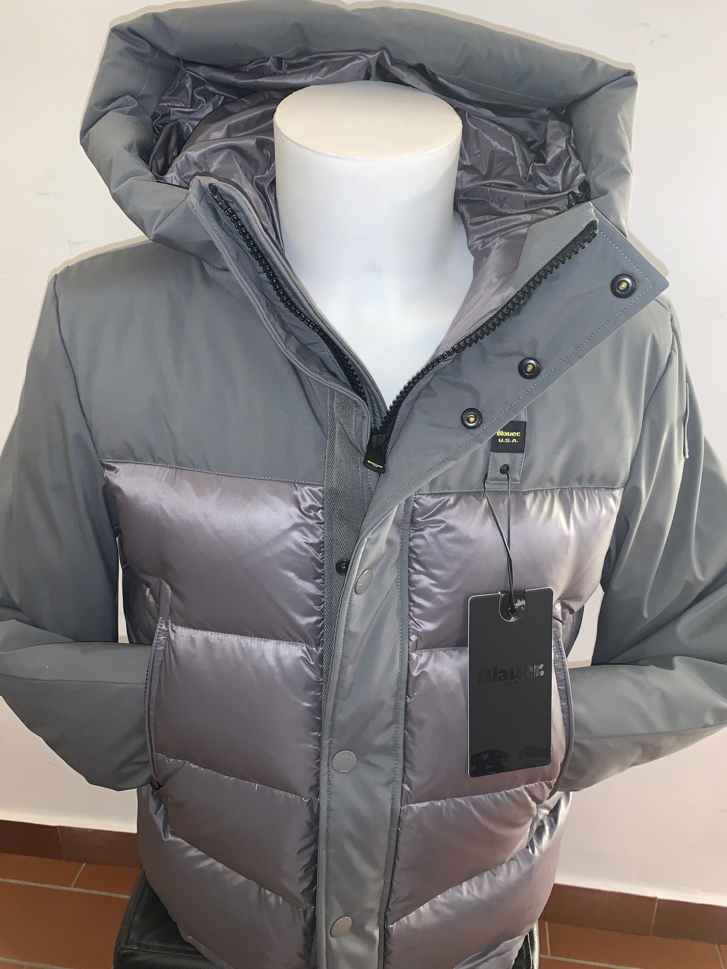 Piumino nylon e neoprene Blauer
