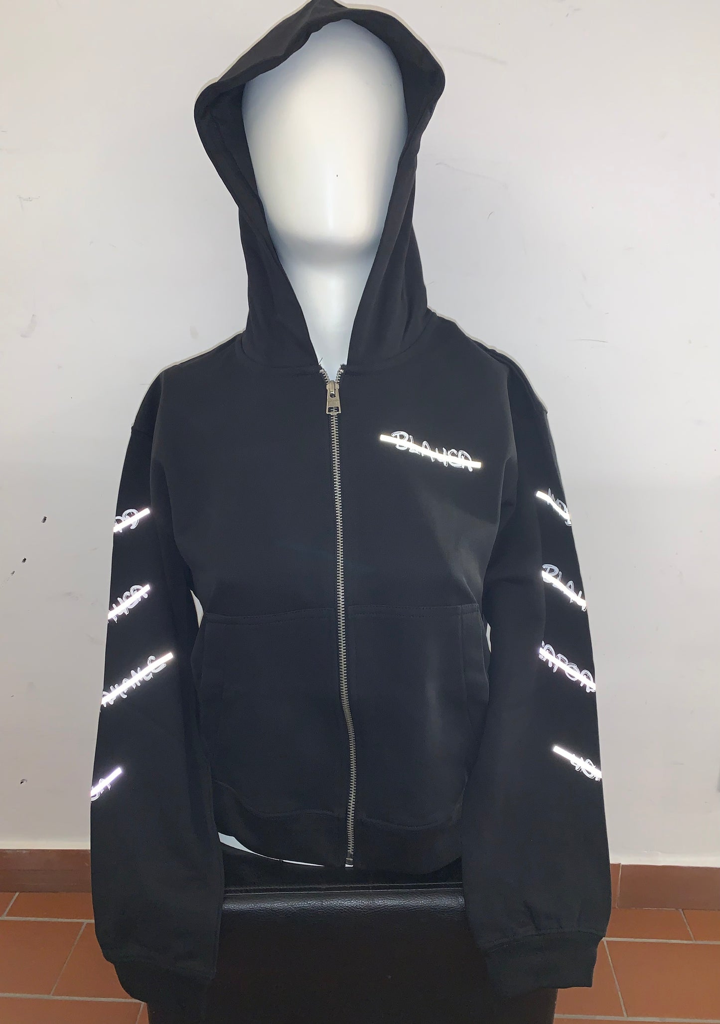 Felpa Blauer aperta con cappuccio
