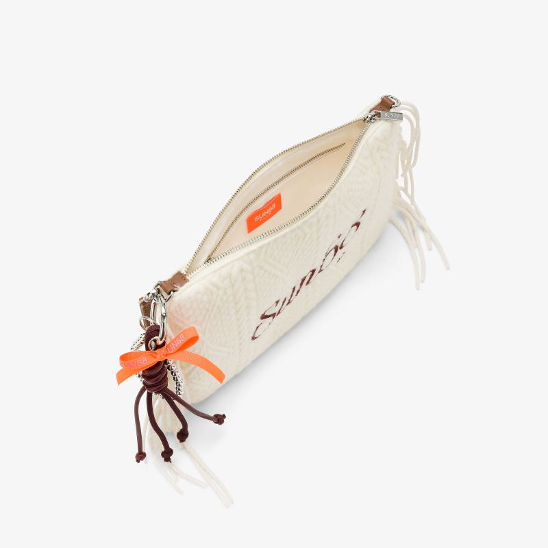 pochette in maglia con frange Sun68