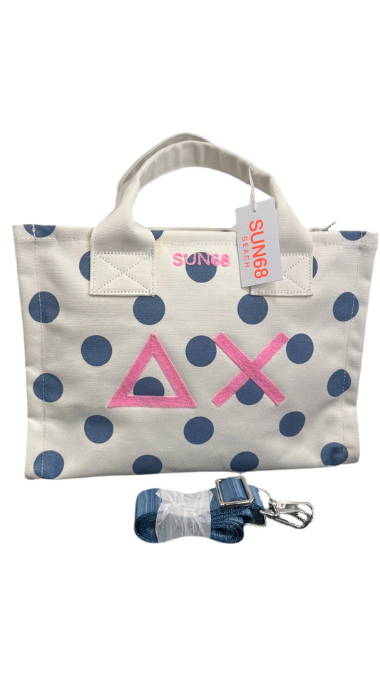 Borsa mare in canvas di cotone bianco Sun68