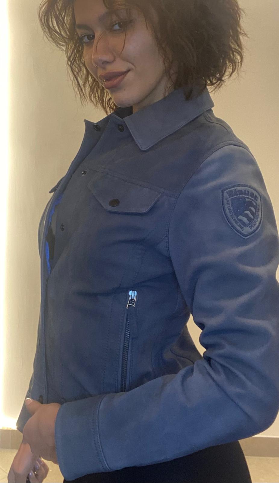 Giubbino di vera pelle scamosciato Blauer