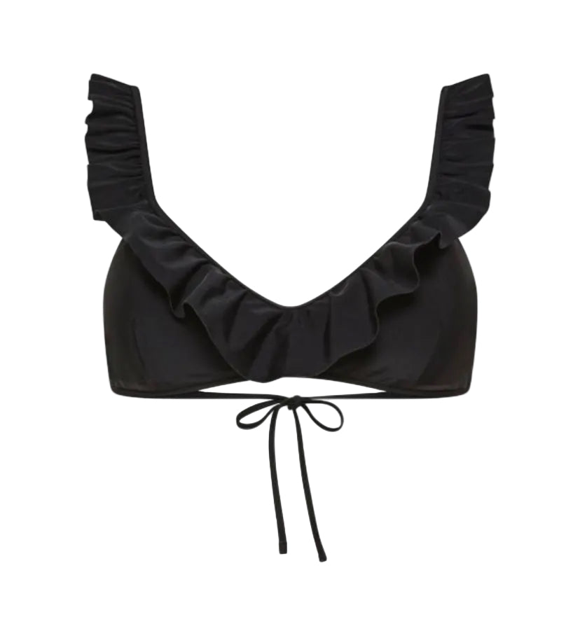 top mare con rouches nero Sun68