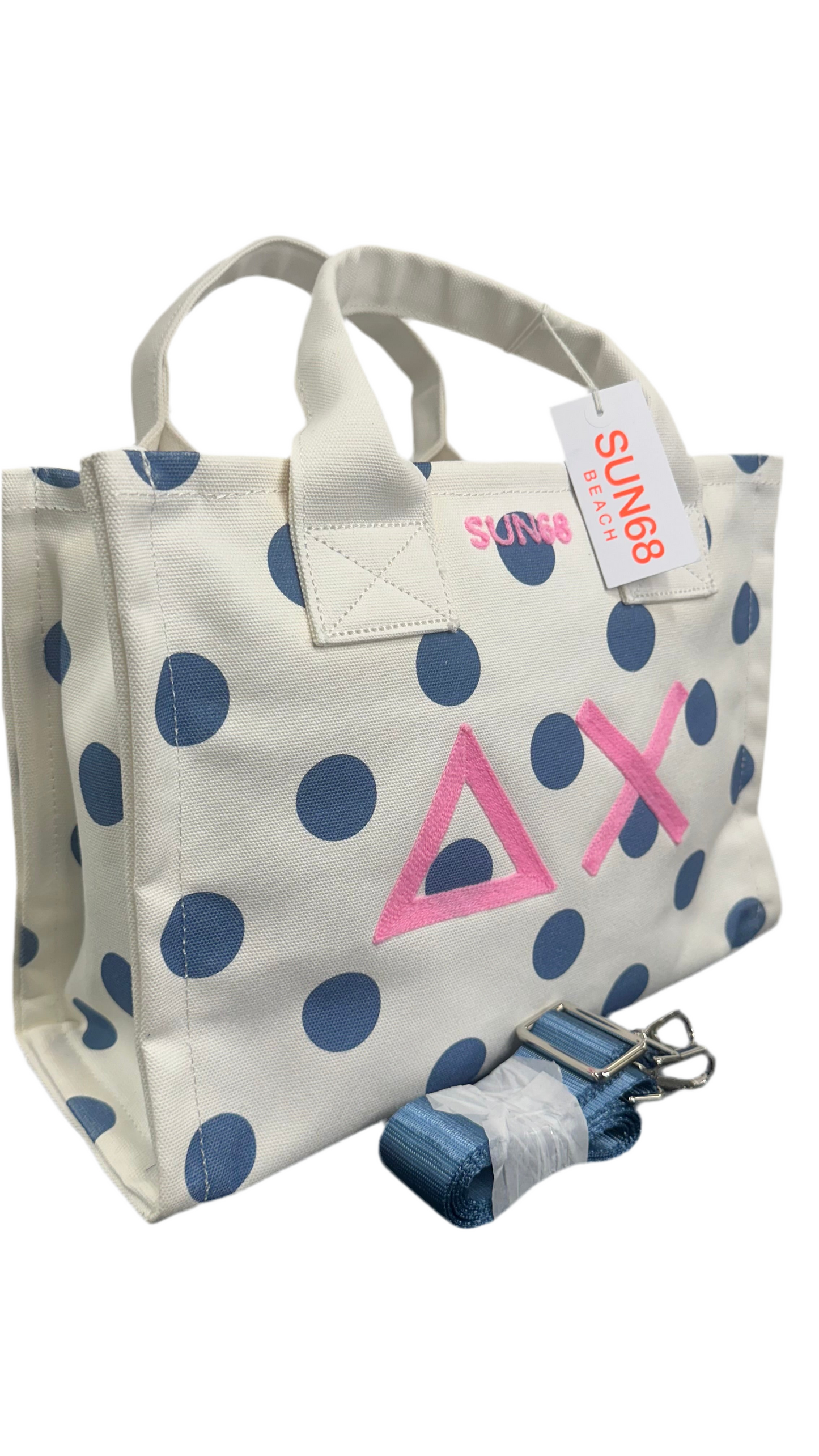 Borsa mare in canvas di cotone bianco Sun68