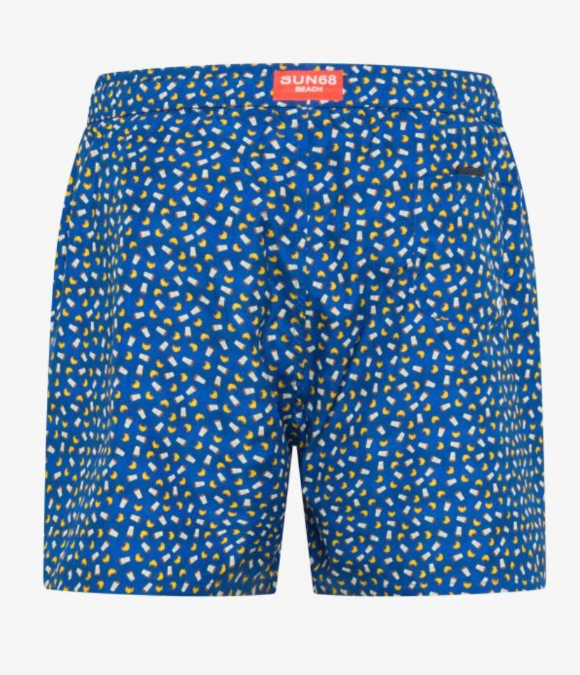 Costume con stampe blu royal Sun68