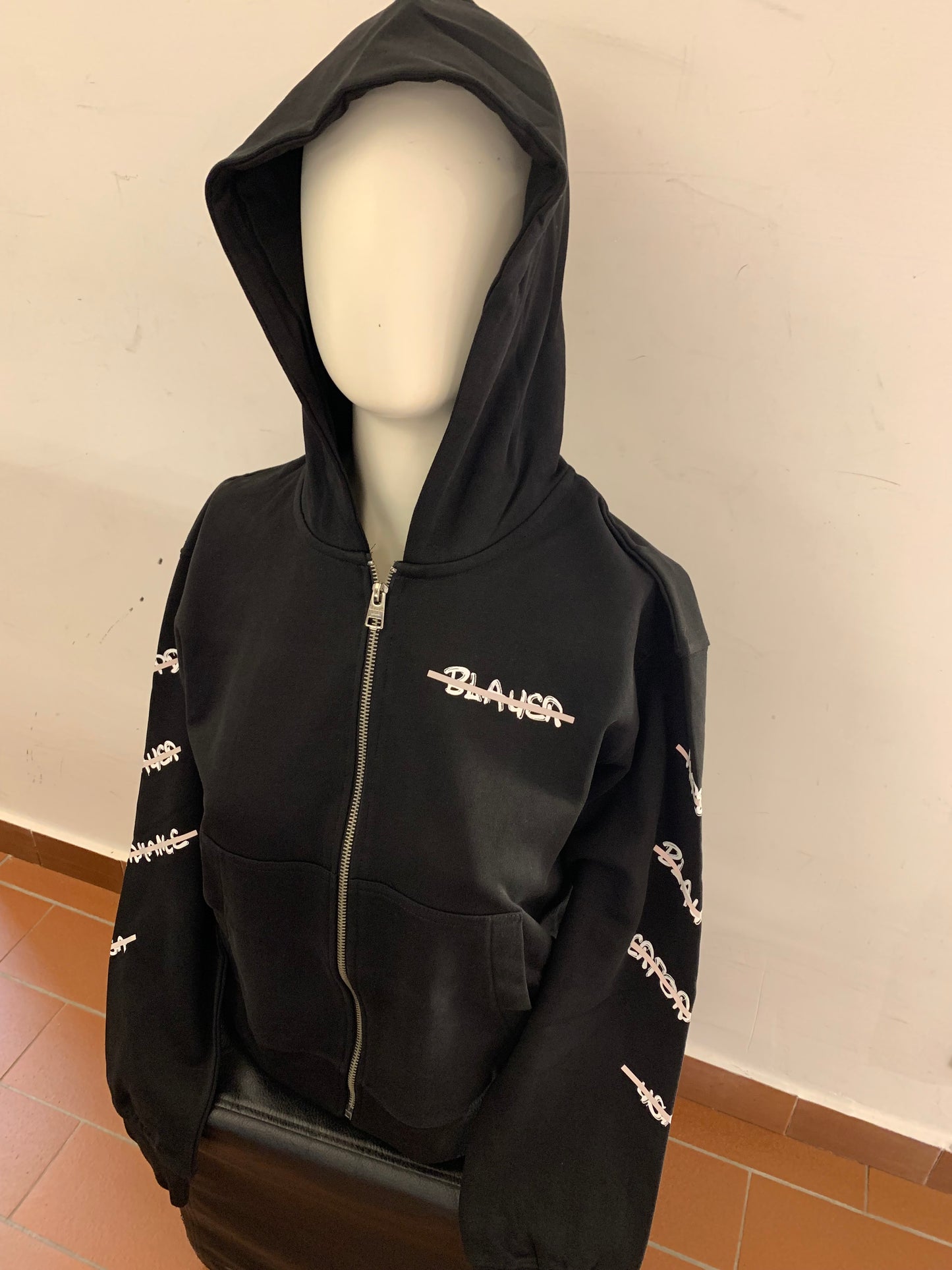 Felpa Blauer aperta con cappuccio