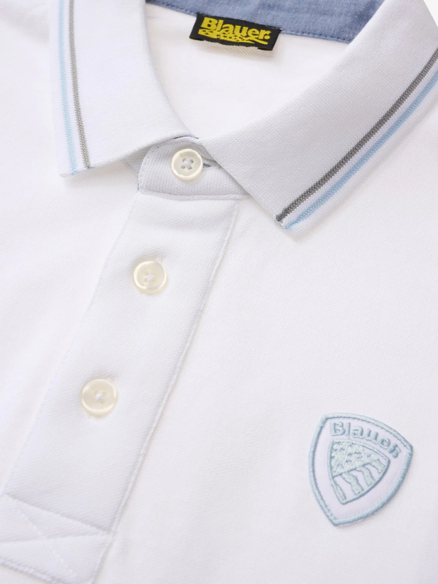 Polo doppia riga Agassiz Blauer