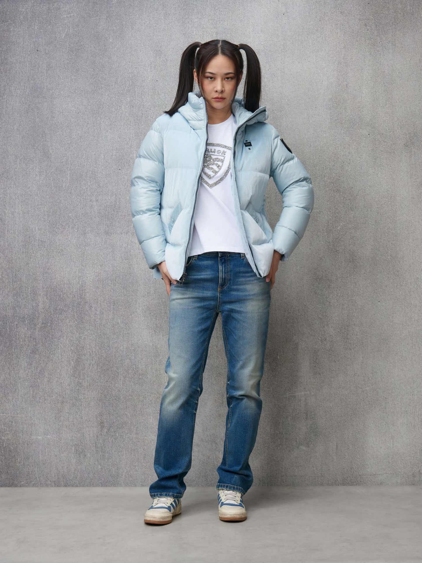 Piumino in velluto Blauer