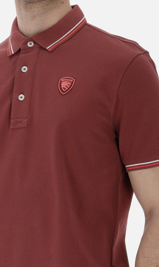 Polo doppia riga Agassiz Blauer