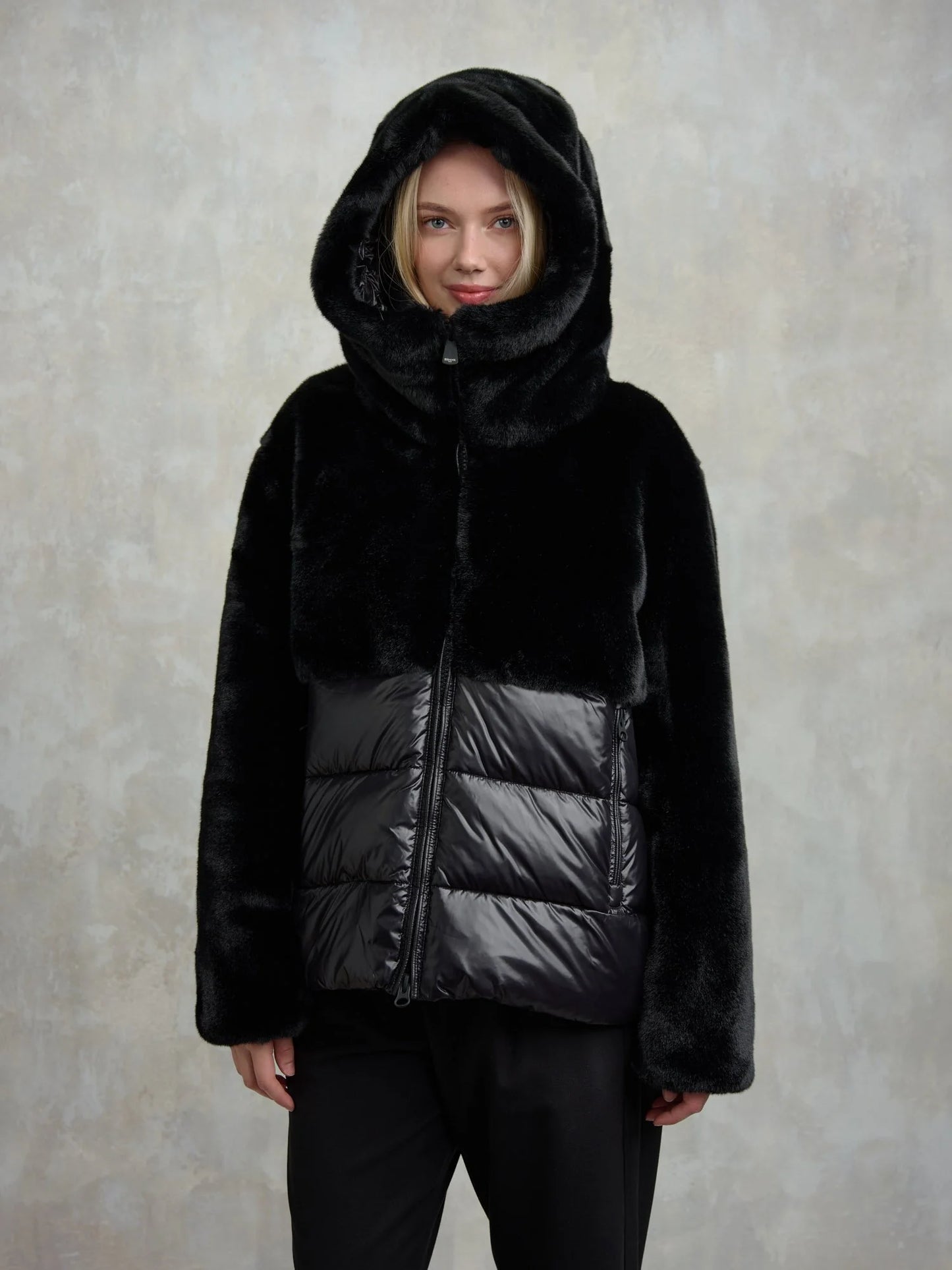 Giubbetto Nylon con pelliccia eco Fanevil