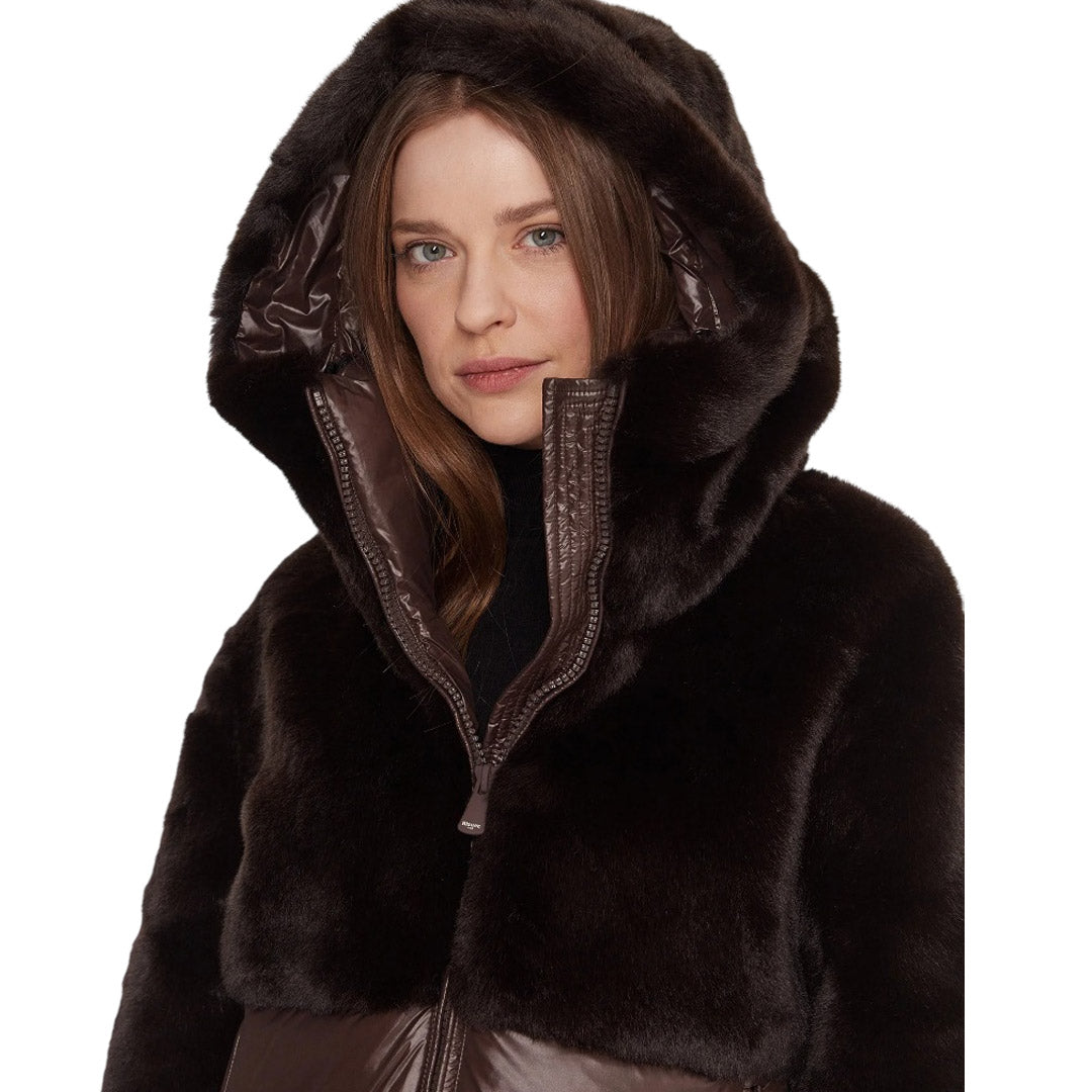 Giubbetto nylon con pelliccia eco Fanevil