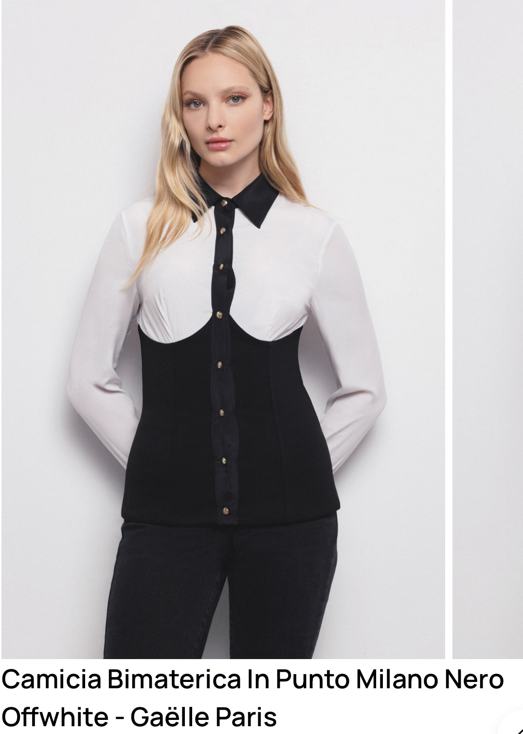 Camicia donna gaëlle bimaterica