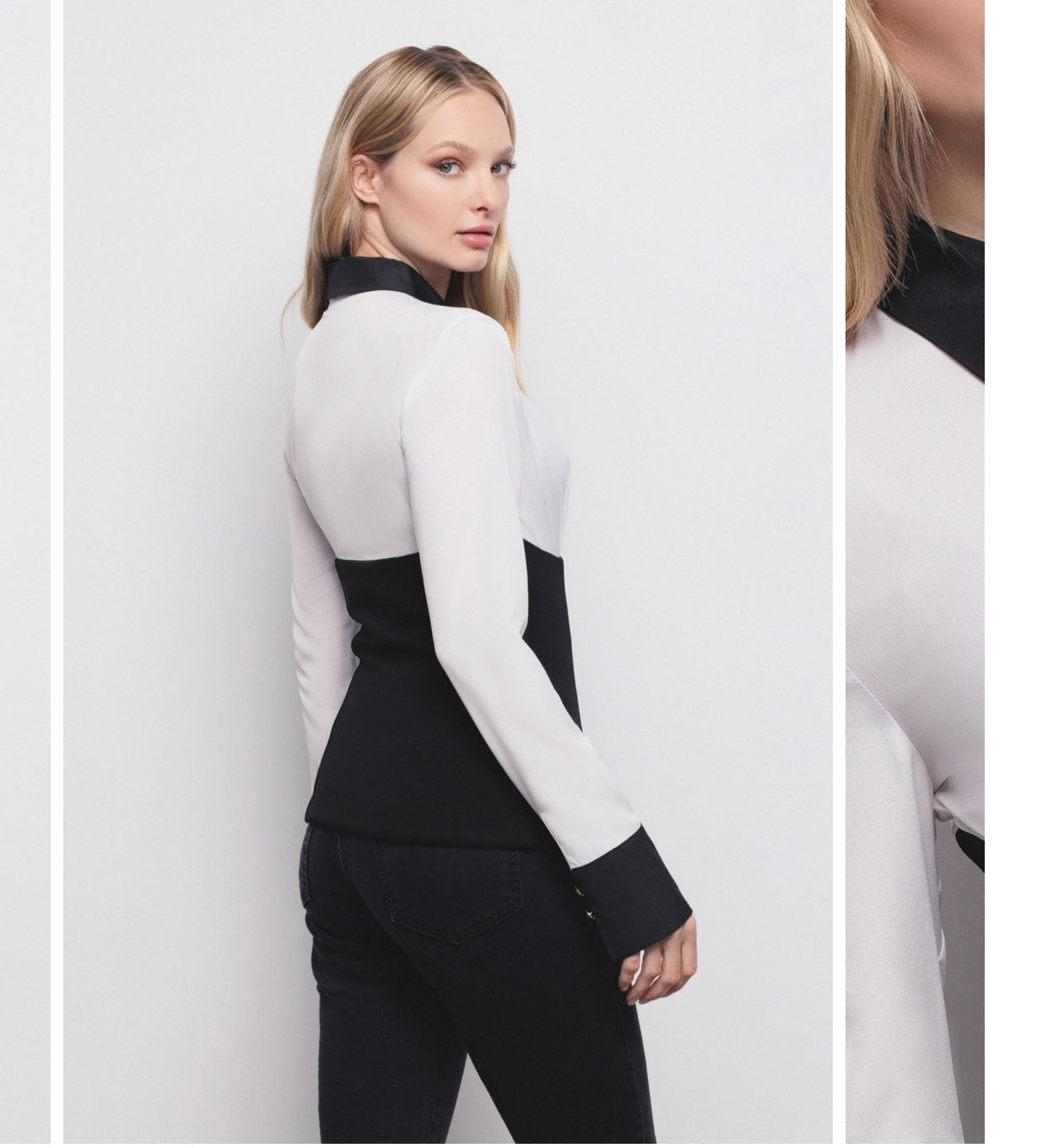 Camicia donna gaëlle bimaterica