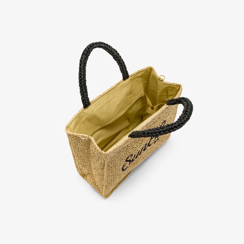 Shopping bag Cali media in rafia beige sun68
