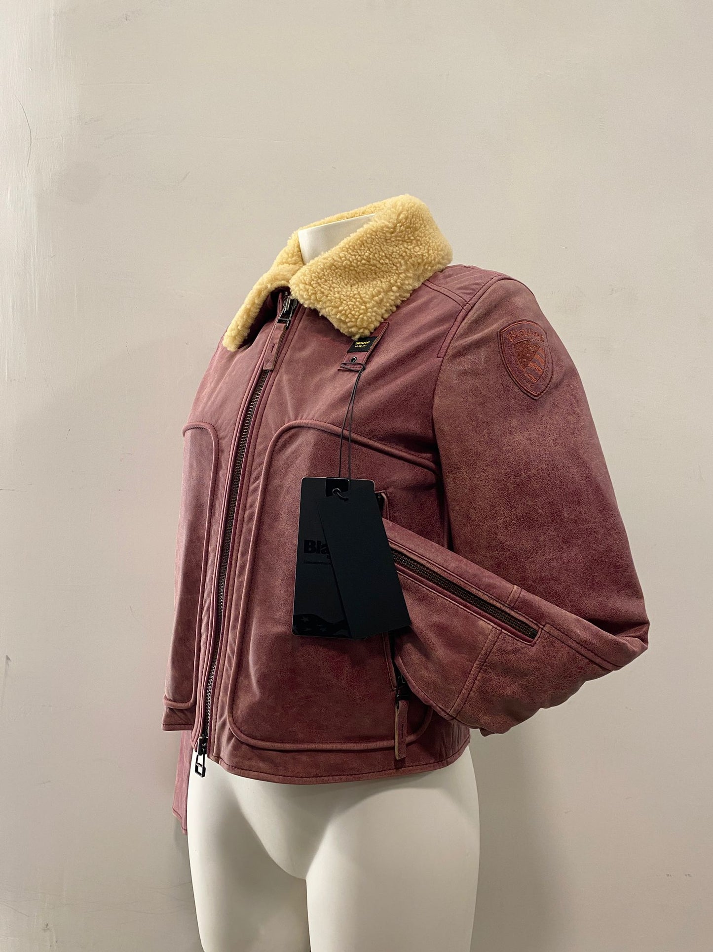 Giubbino geneva in pelle Blauer