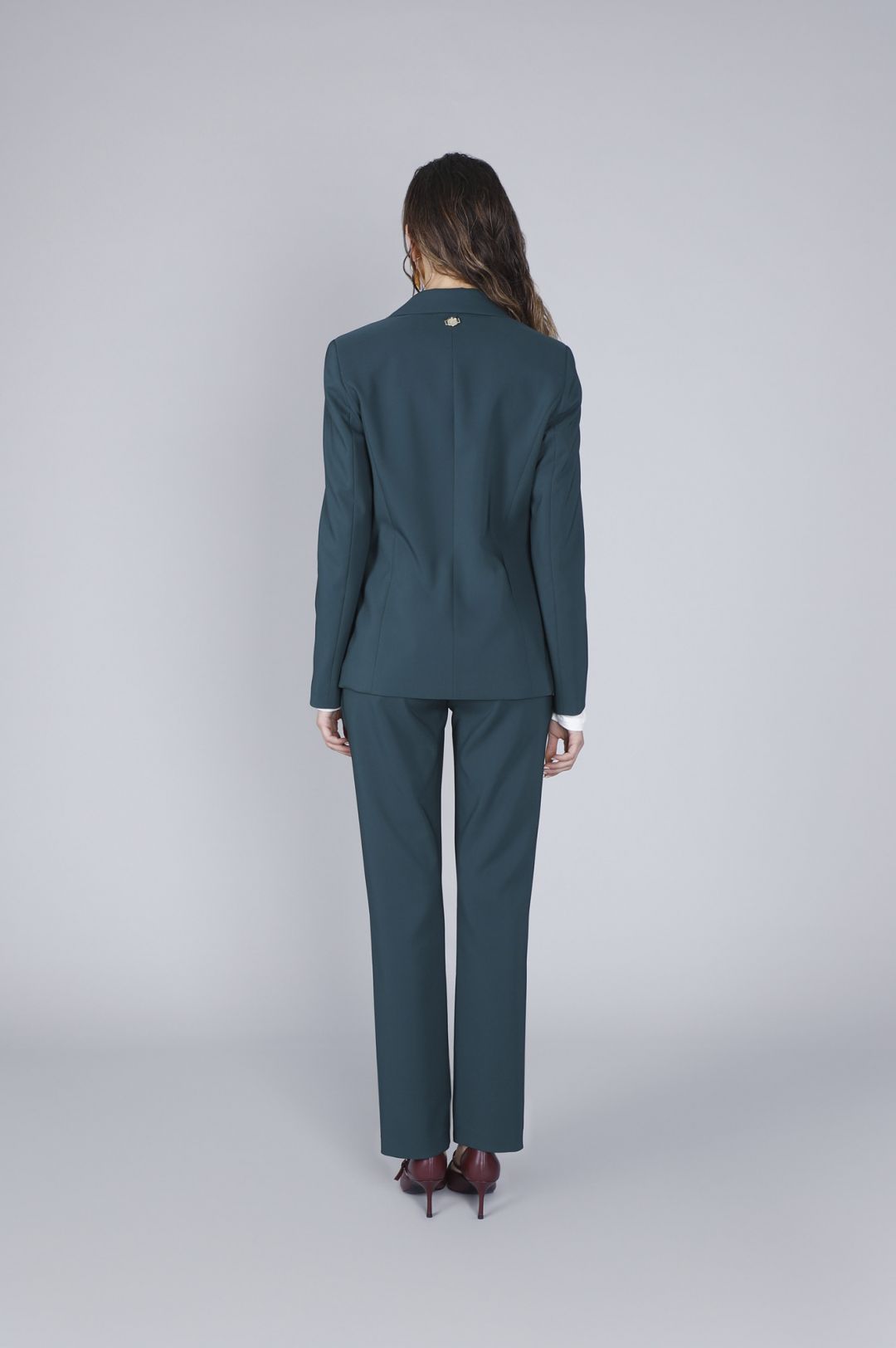 Giacca monopetto tessuto tecnico verde Cafè Noir