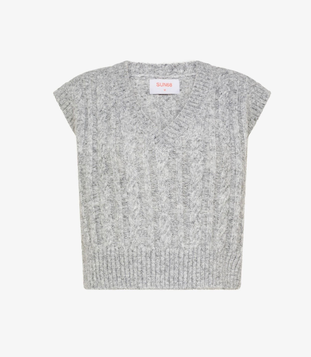 Gilet in lana a trecce Sun68