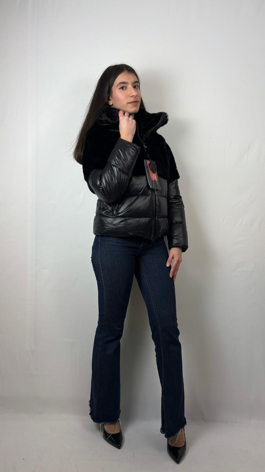 Giubbino in Misto Nylon/Pelliccia Fanevil Junior Blauer