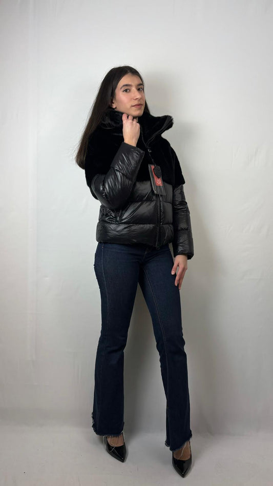 Giubbino in Misto Nylon/Pelliccia Fanevil Junior Blauer