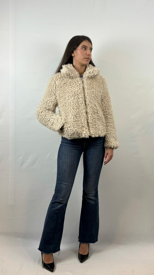 Giubotto effetto pelliccia curly avena Cafè Noir