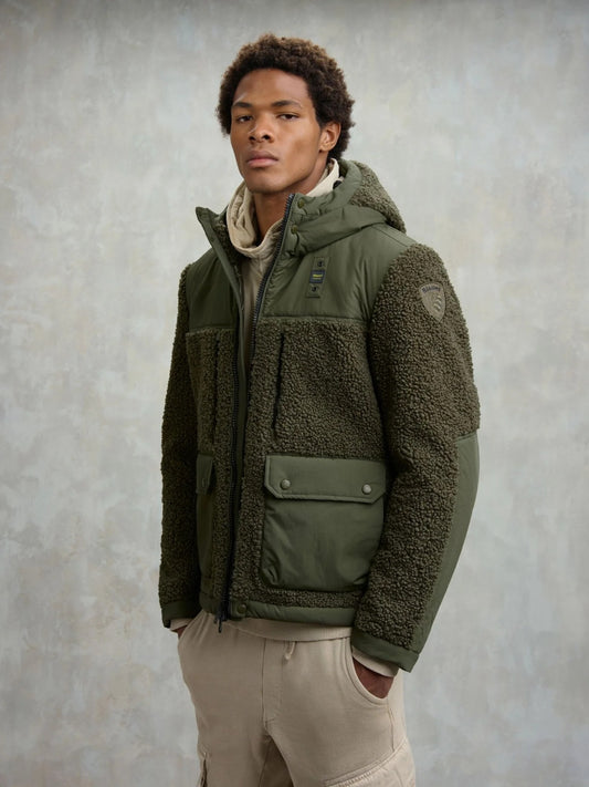 Giubbetto con cappuccio in pelliccia eco Wilcock Blauer