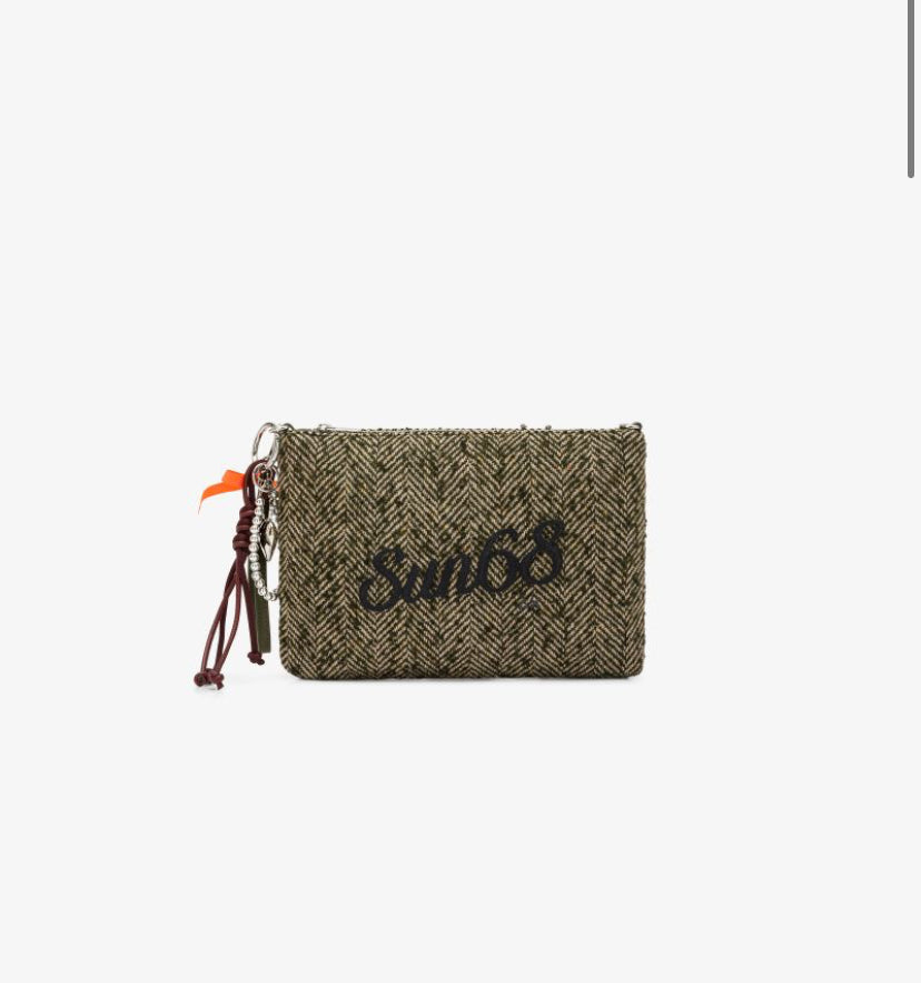 pochette in misto lana con charms Sun68