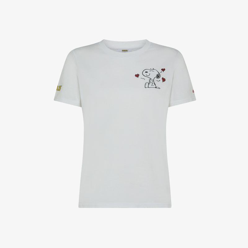 T-shirt girocollo Peanuts in jersey di cotone Sun68
