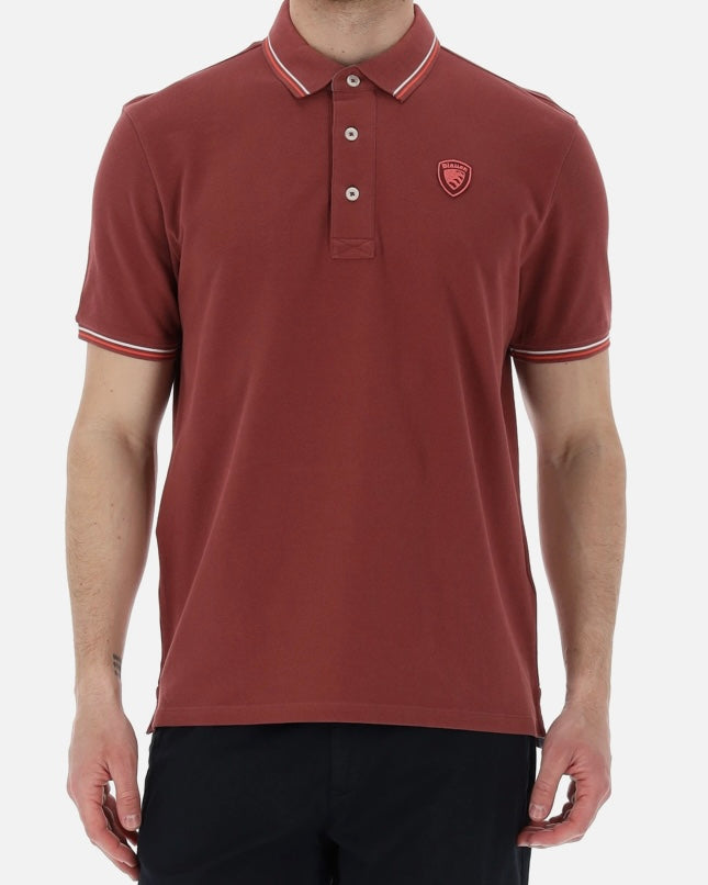 Polo doppia riga Agassiz Blauer
