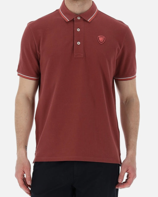 Polo doppia riga Agassiz Blauer