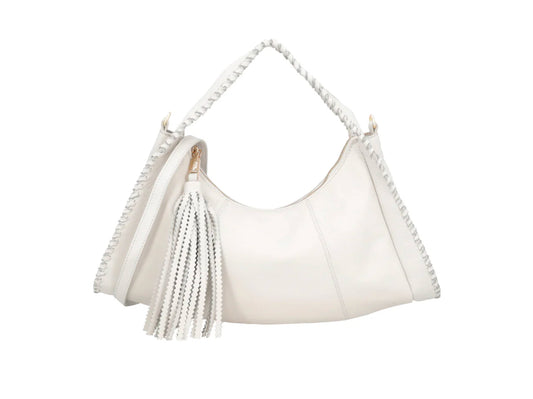 TOSCABLU
Borsa a spalla Africa in pelle colore bianco
