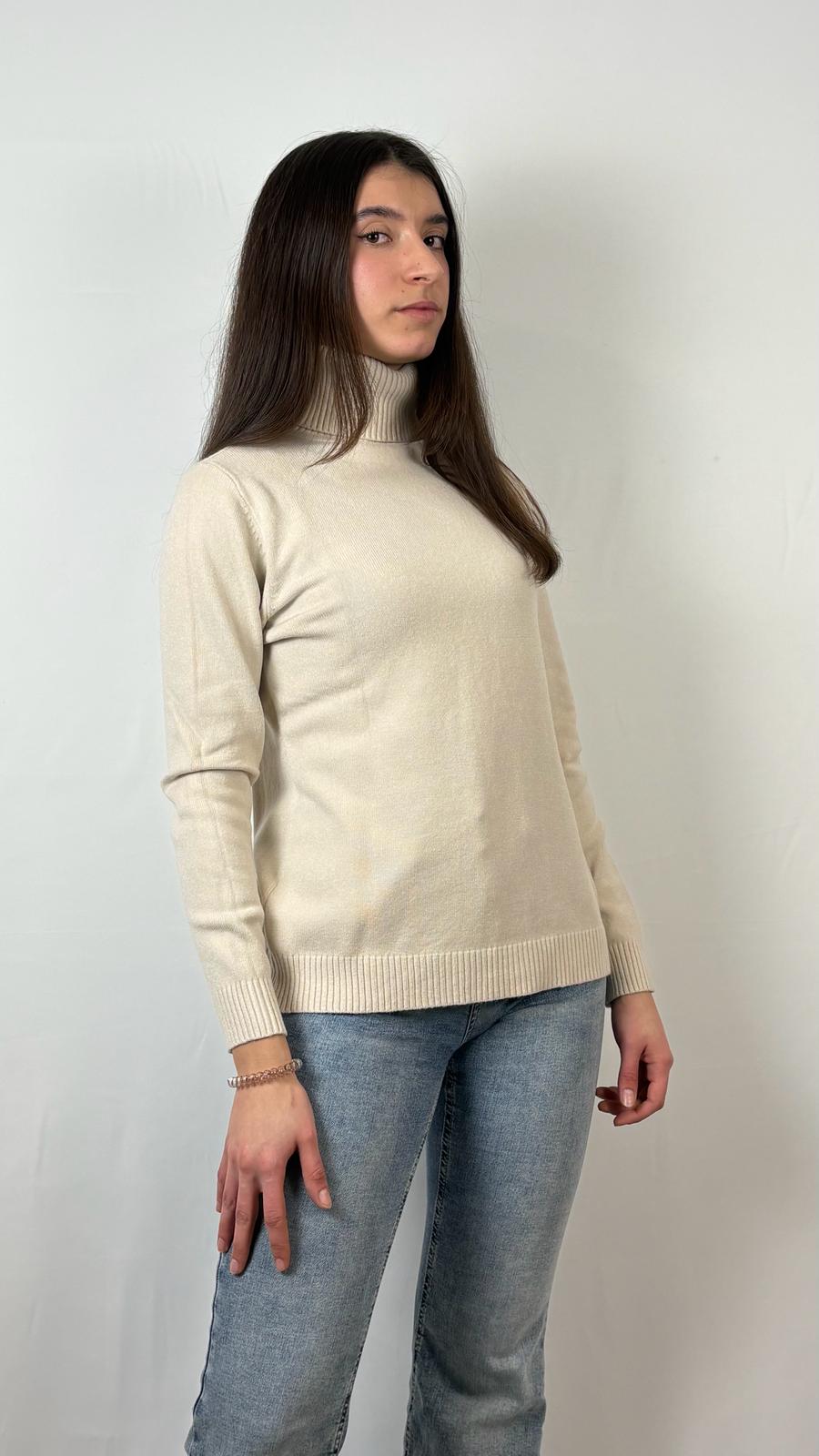 Maglia collo alto in viscosa Karma