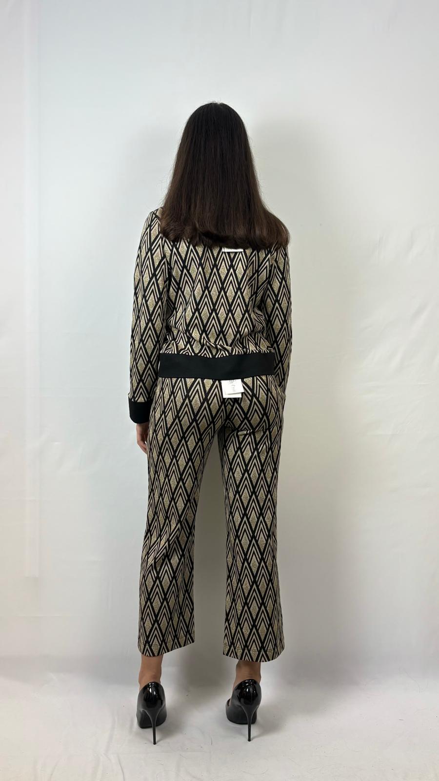 Pantalone fantasia a palazzo Cafè-Noir