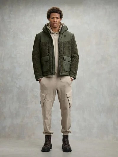 Giubbetto con cappuccio in pelliccia eco Wilcock Blauer