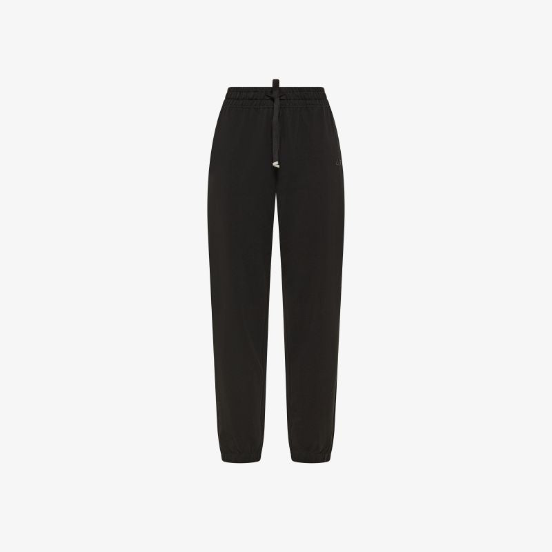 Pantaloni in piquet di cotone nero Sun68