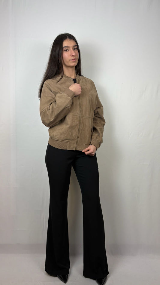 Capospalla in camoscio Tosca Blu