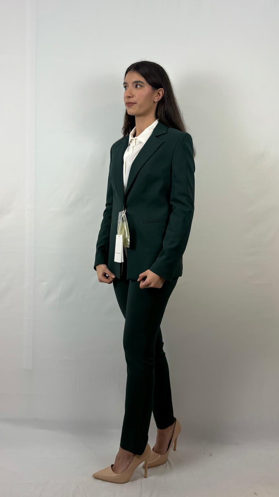 Pantaloni chino tessuto bistretch verde Cafè Noir