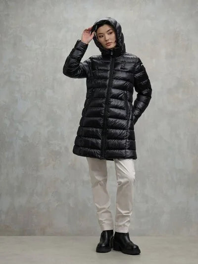 Giubbetto lungo micro rip Adelaide Blauer