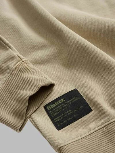 Felpa girocollo tinta in capo Osgood Blauer