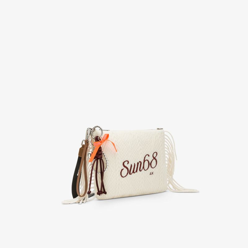 pochette in maglia con frange Sun68