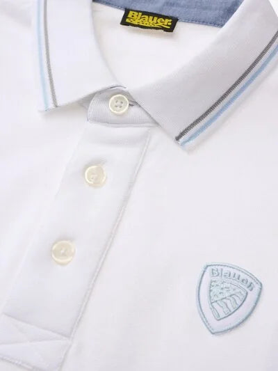 Polo doppia riga Agassiz Blauer