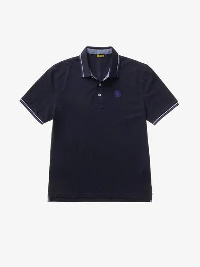 Polo doppia riga Agassiz Blauer