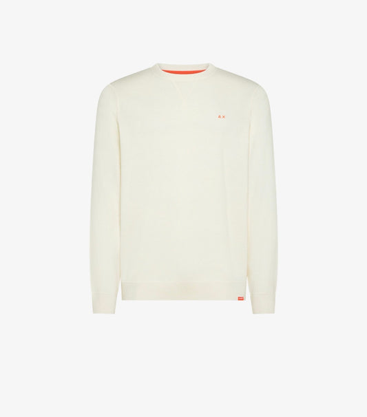 Maglia in lana e cotone con logo Sun68