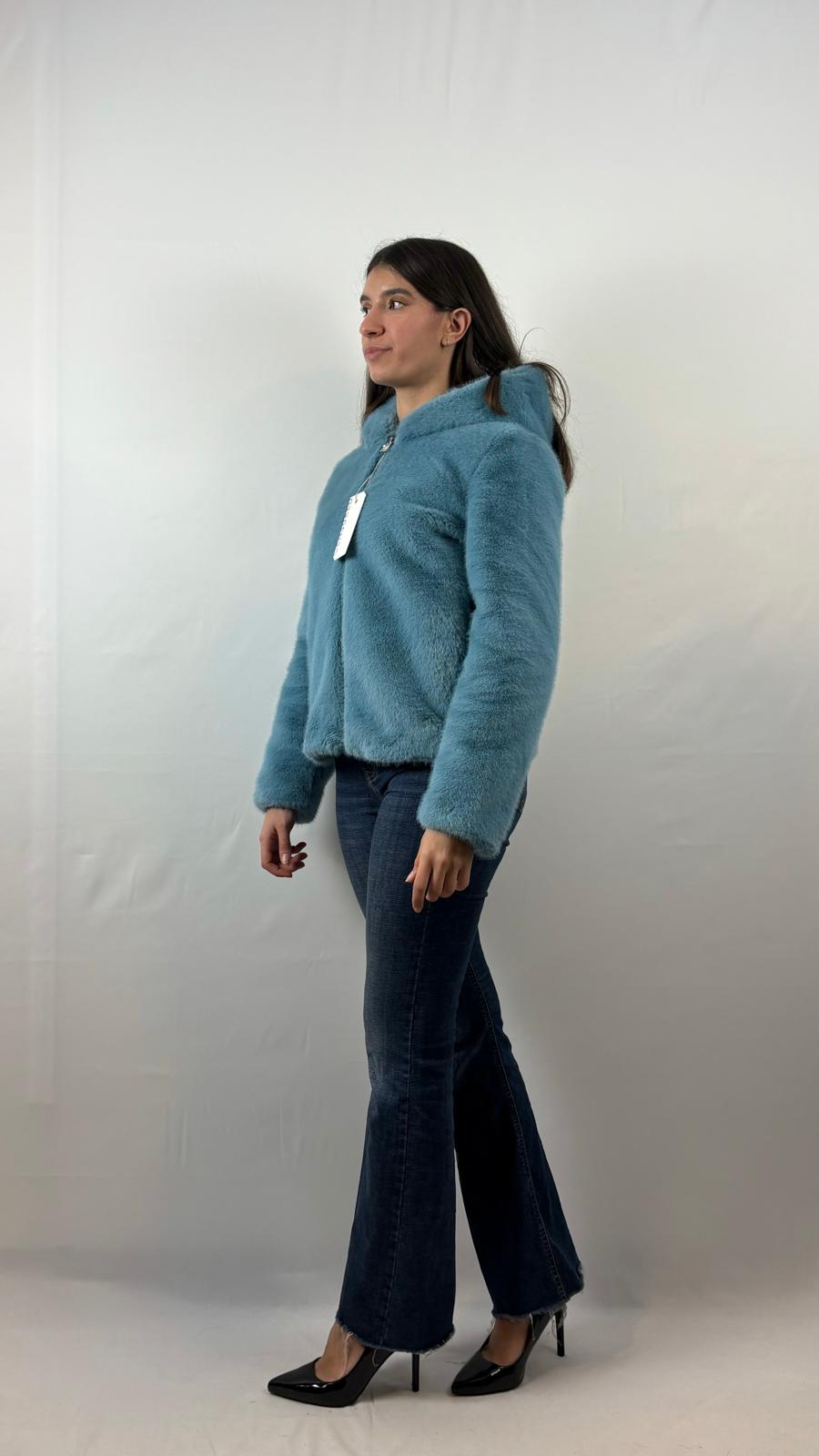 Ecopelliccia con cappuccio Censured