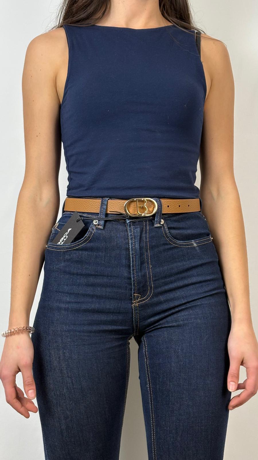 Cintura reversibile Tosca Blu