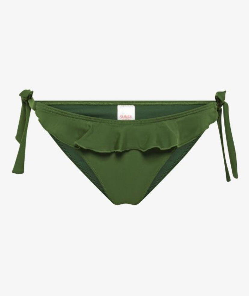 Slip mare con rouches verde scuro Sun68